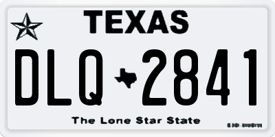 TX license plate DLQ2841