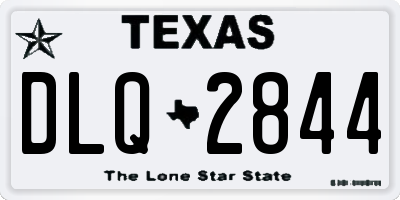 TX license plate DLQ2844