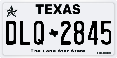 TX license plate DLQ2845