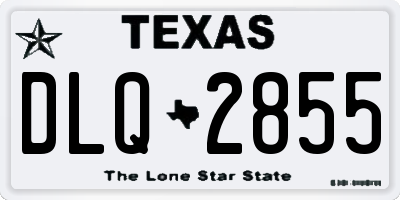 TX license plate DLQ2855