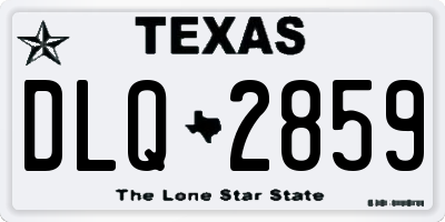 TX license plate DLQ2859