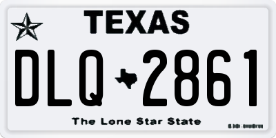 TX license plate DLQ2861