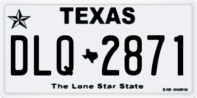 TX license plate DLQ2871