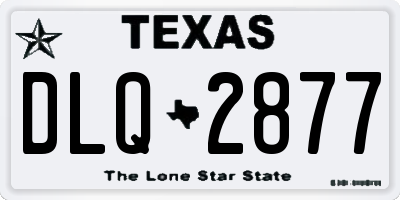 TX license plate DLQ2877