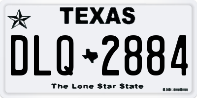 TX license plate DLQ2884