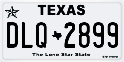 TX license plate DLQ2899