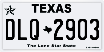 TX license plate DLQ2903
