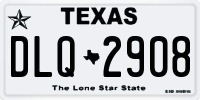 TX license plate DLQ2908
