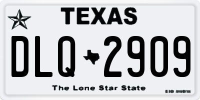 TX license plate DLQ2909