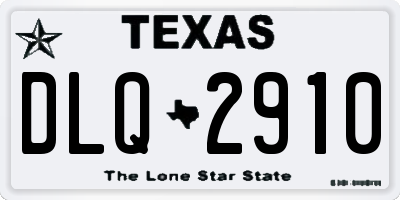 TX license plate DLQ2910