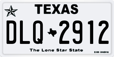 TX license plate DLQ2912