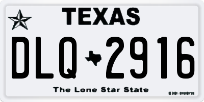 TX license plate DLQ2916