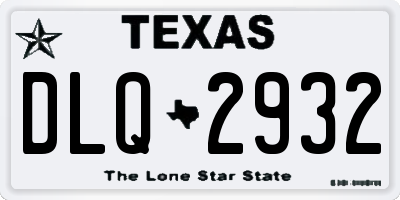 TX license plate DLQ2932