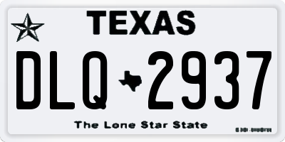 TX license plate DLQ2937