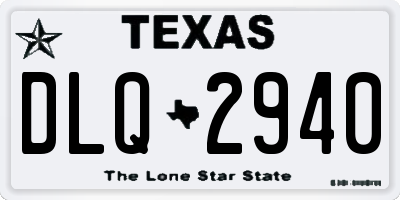 TX license plate DLQ2940