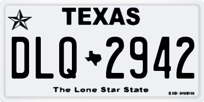 TX license plate DLQ2942