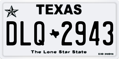 TX license plate DLQ2943