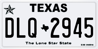 TX license plate DLQ2945