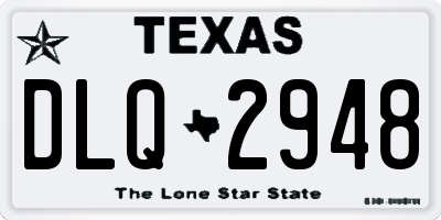 TX license plate DLQ2948