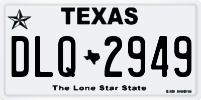TX license plate DLQ2949