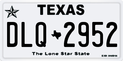 TX license plate DLQ2952