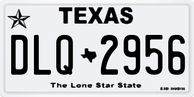 TX license plate DLQ2956