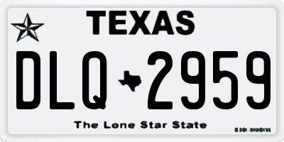 TX license plate DLQ2959