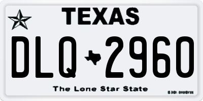 TX license plate DLQ2960