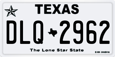 TX license plate DLQ2962