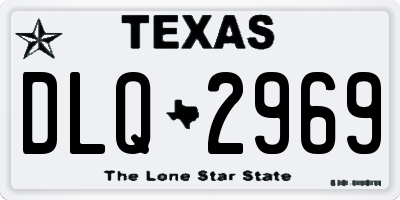 TX license plate DLQ2969