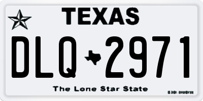 TX license plate DLQ2971