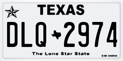 TX license plate DLQ2974