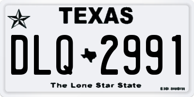 TX license plate DLQ2991