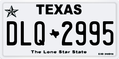 TX license plate DLQ2995