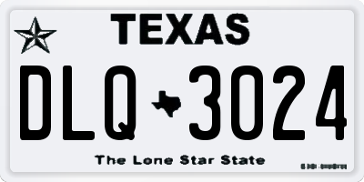 TX license plate DLQ3024