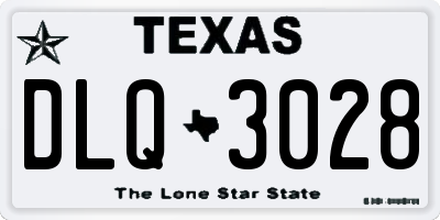TX license plate DLQ3028