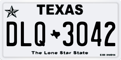 TX license plate DLQ3042