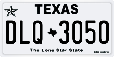 TX license plate DLQ3050