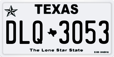 TX license plate DLQ3053