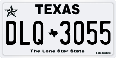 TX license plate DLQ3055
