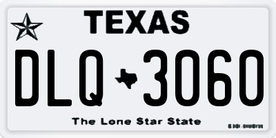 TX license plate DLQ3060