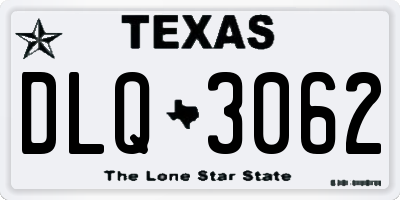 TX license plate DLQ3062