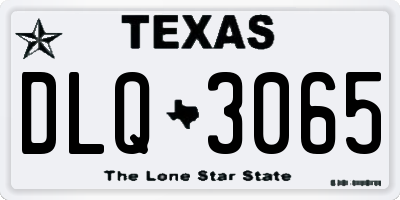 TX license plate DLQ3065