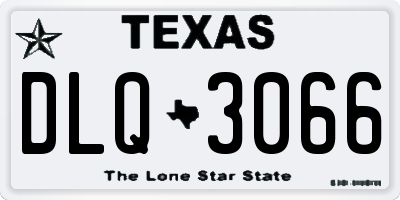 TX license plate DLQ3066