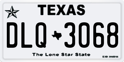 TX license plate DLQ3068