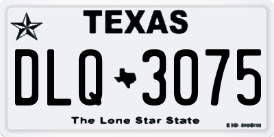 TX license plate DLQ3075