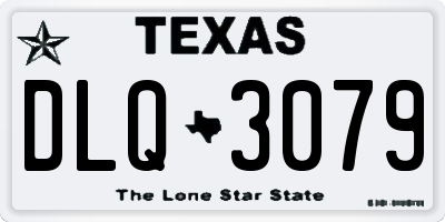 TX license plate DLQ3079