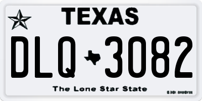 TX license plate DLQ3082