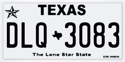 TX license plate DLQ3083