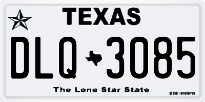 TX license plate DLQ3085